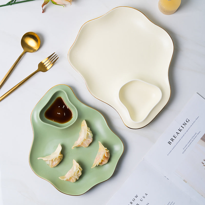 Household Ceramic Dumpling Plate