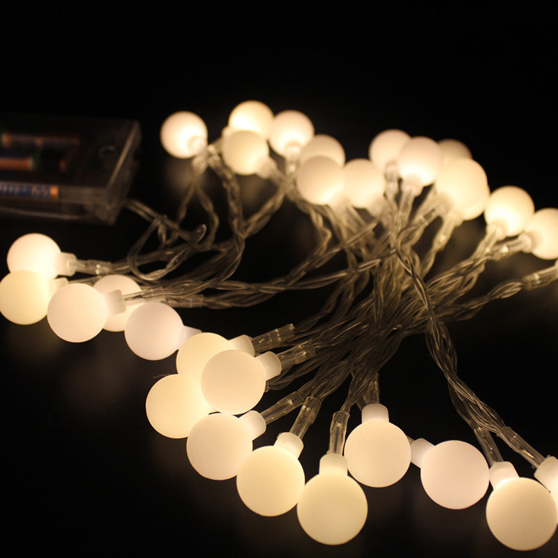 Frosted LED small ball lantern string