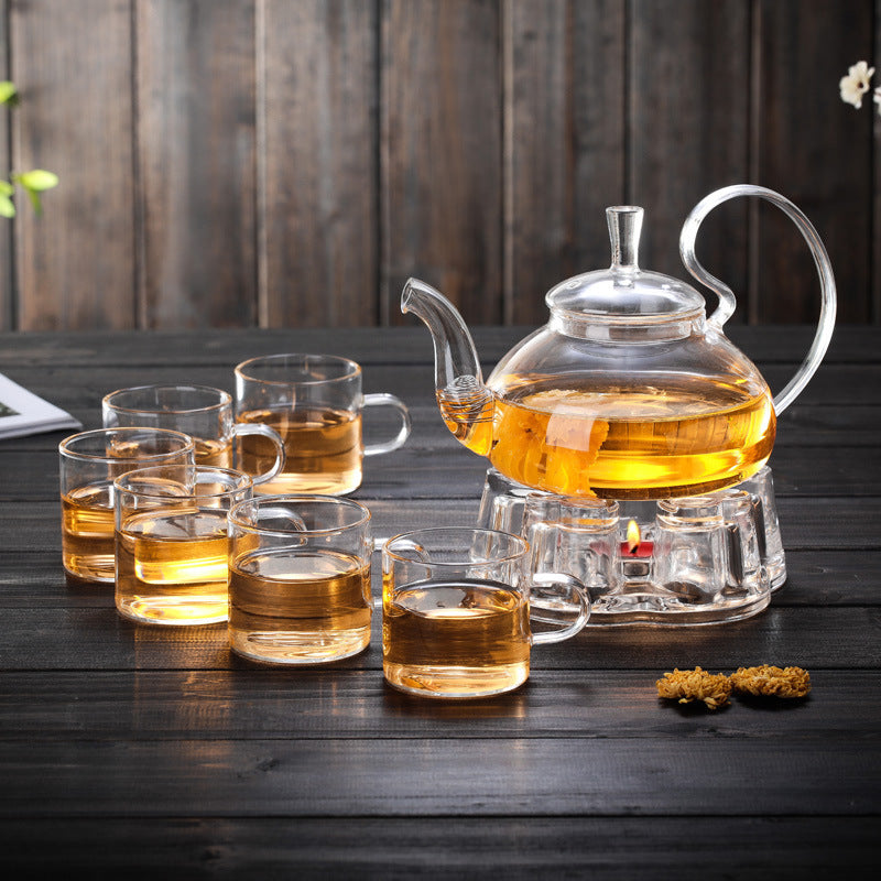 Tea Making Device Flower Pot Filter Set Of Glass Tea Set