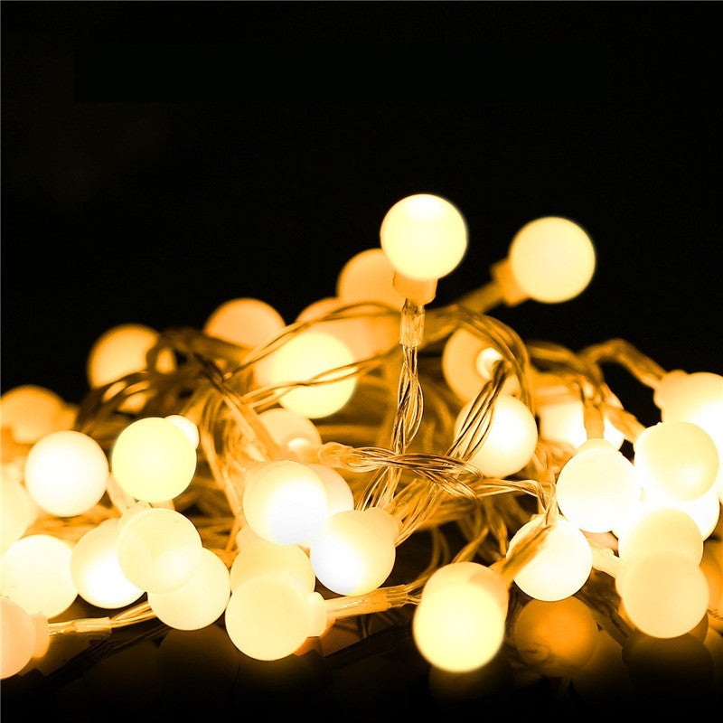 Frosted LED small ball lantern string