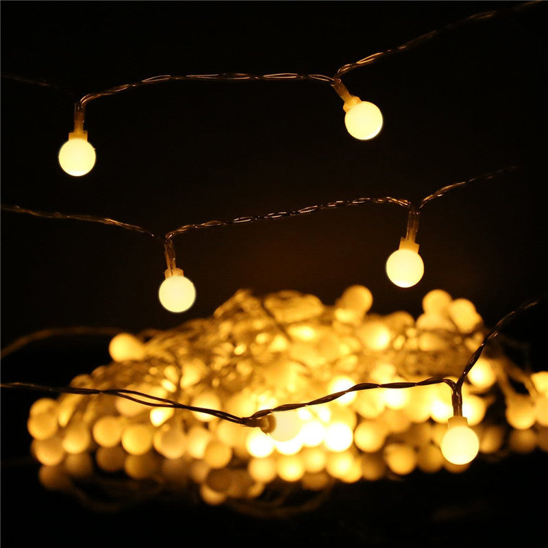 Frosted LED small ball lantern string