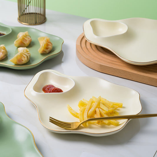 Household Ceramic Dumpling Plate