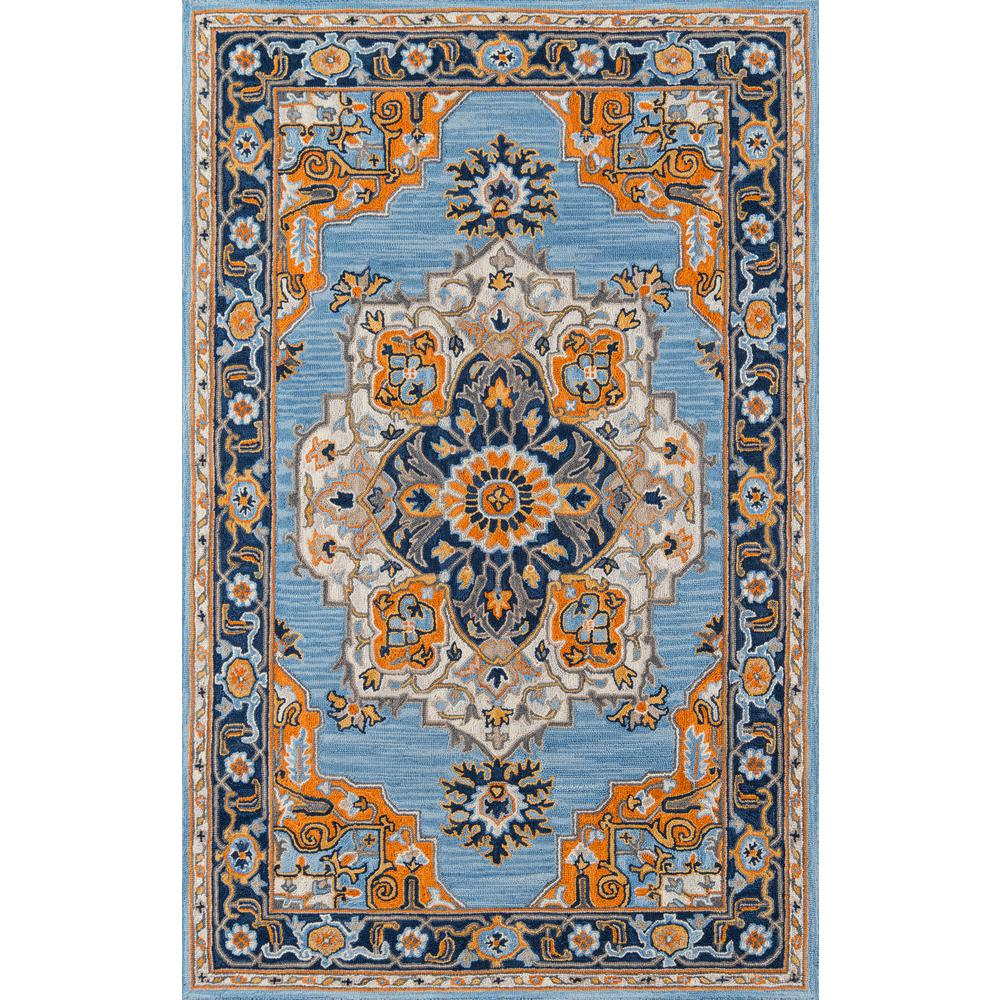 Traditional Runner Area Rug, Blue, 2'3" X 7'10" Runner