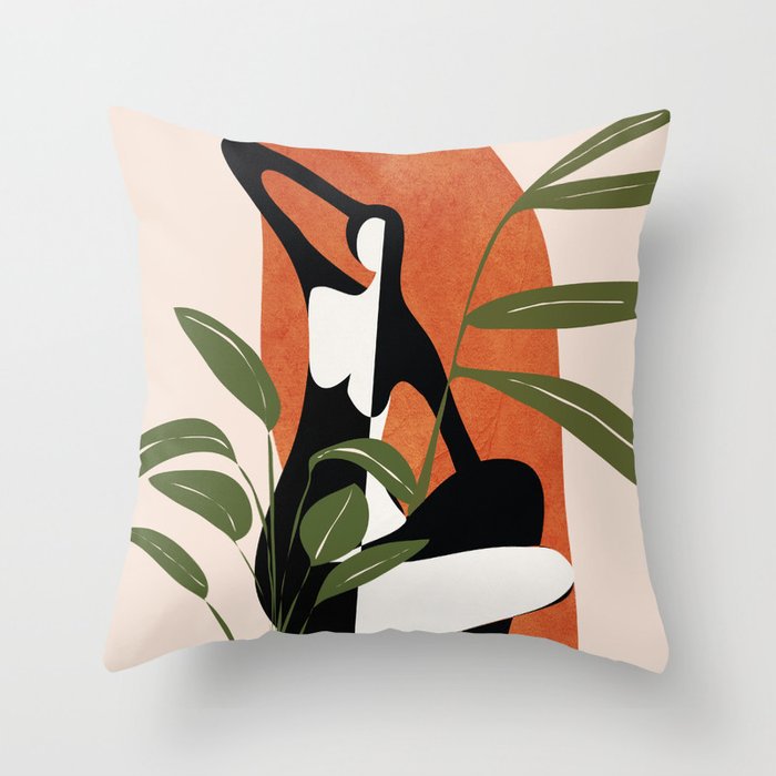 Modern Simple Abstract Pillowcase Simple Geometric Peach Skin Pillow