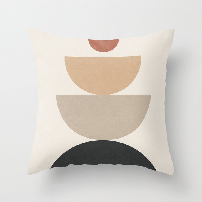 Modern Simple Abstract Pillowcase Simple Geometric Peach Skin Pillow