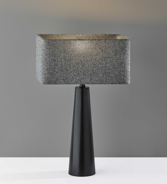 "Urban Edge Black Metal Table Lamp"