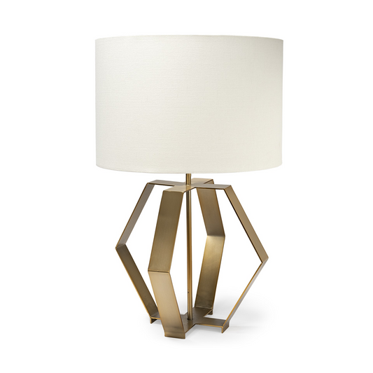 "Gold Geometric Design Table Lamp"