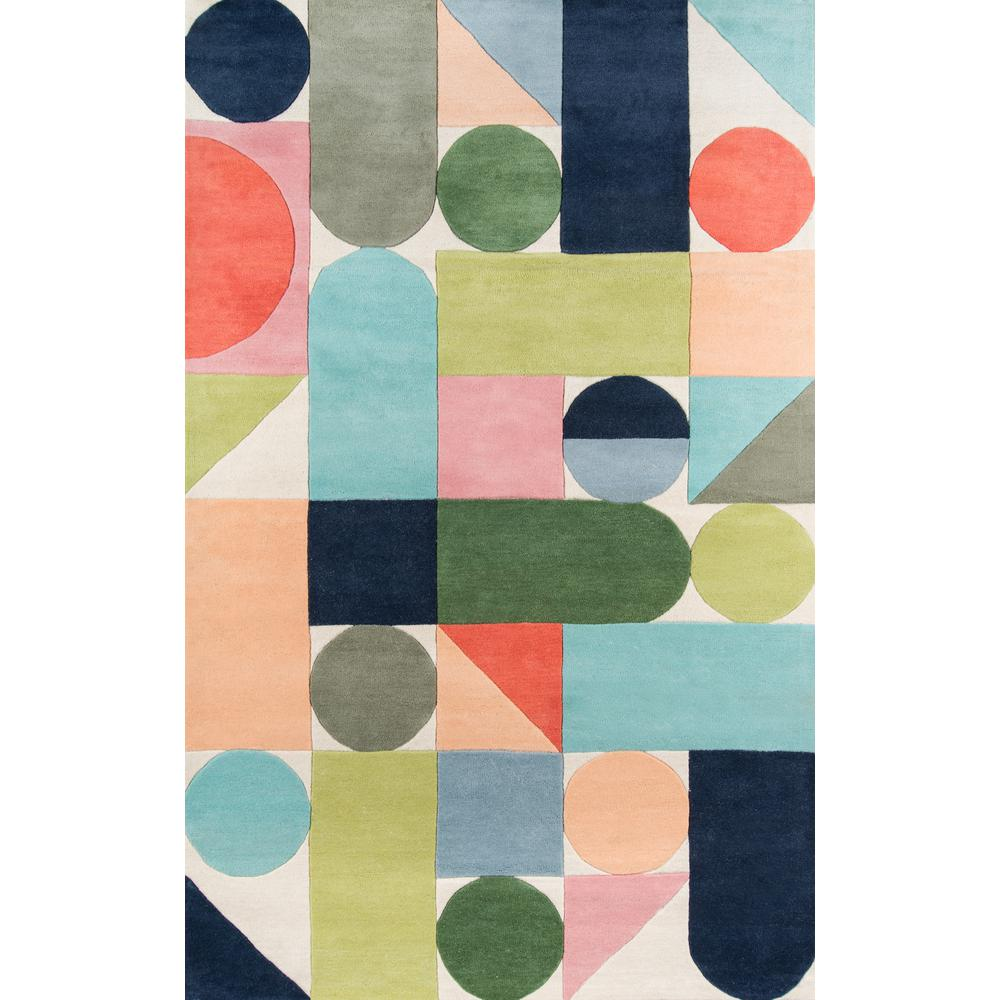 Modern Runner Area Rug, Multi, 2'3" X 8' Runner