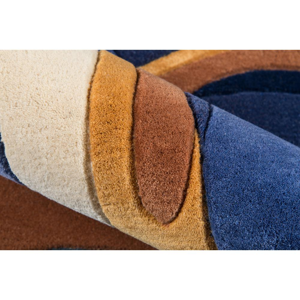 Contemporary Runner Area Rug, Blue, 2'6" X 8' Runner