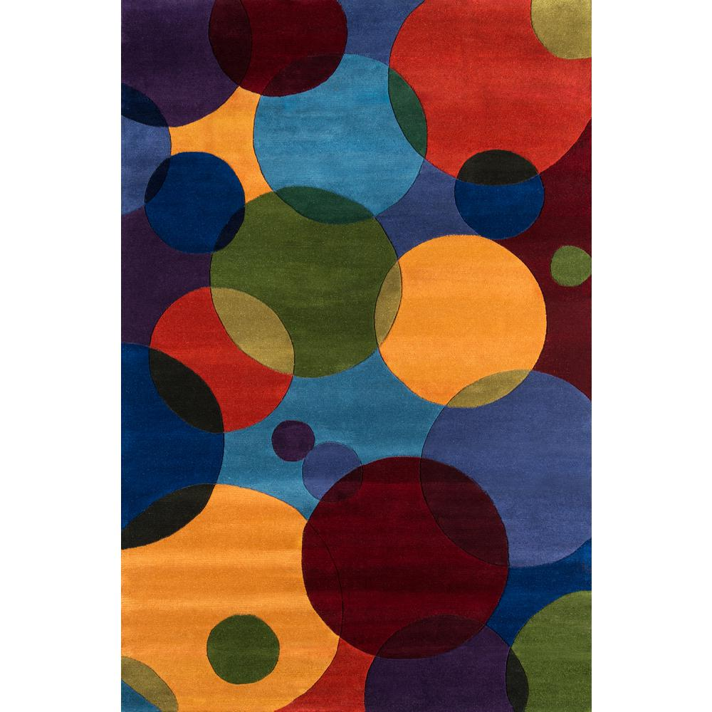 Contemporary Runner Area Rug, Multi, 2'6" X 8' Runner