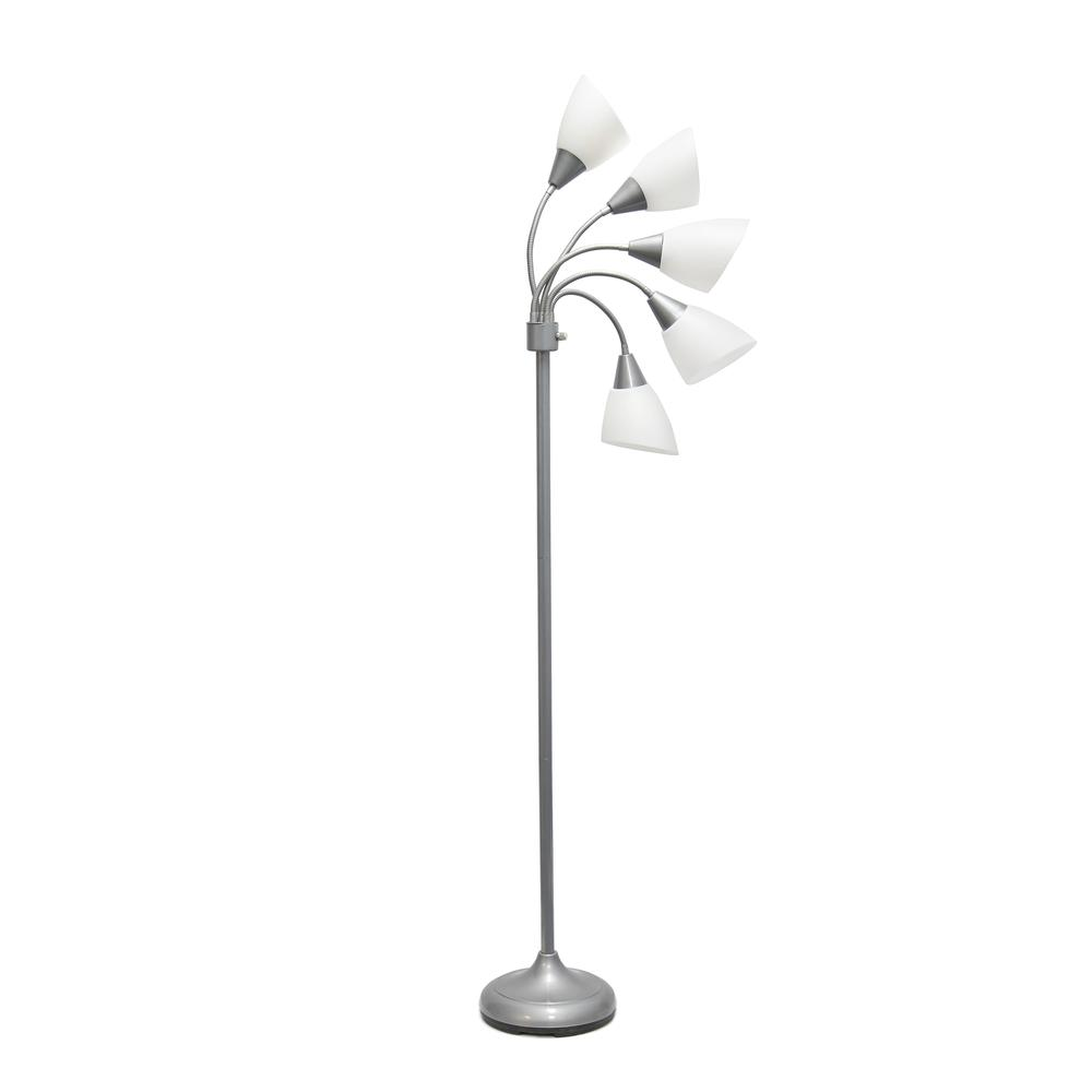 Light Adjustable Gooseneck Silver Floor Lamp