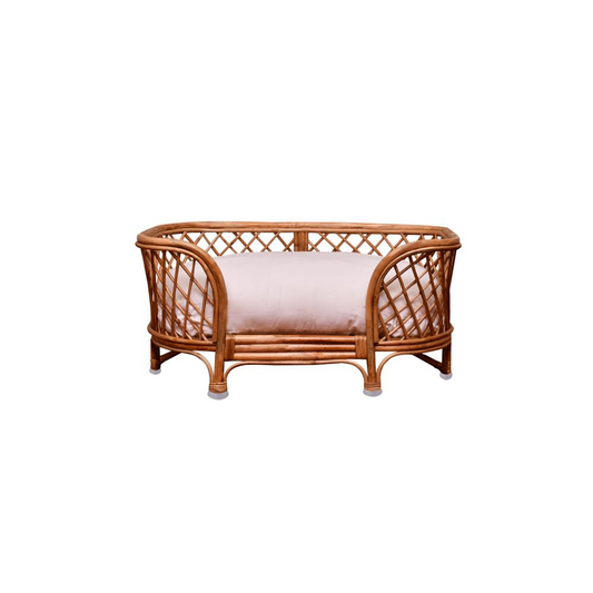 Rattan Pet Bed W/Cushion