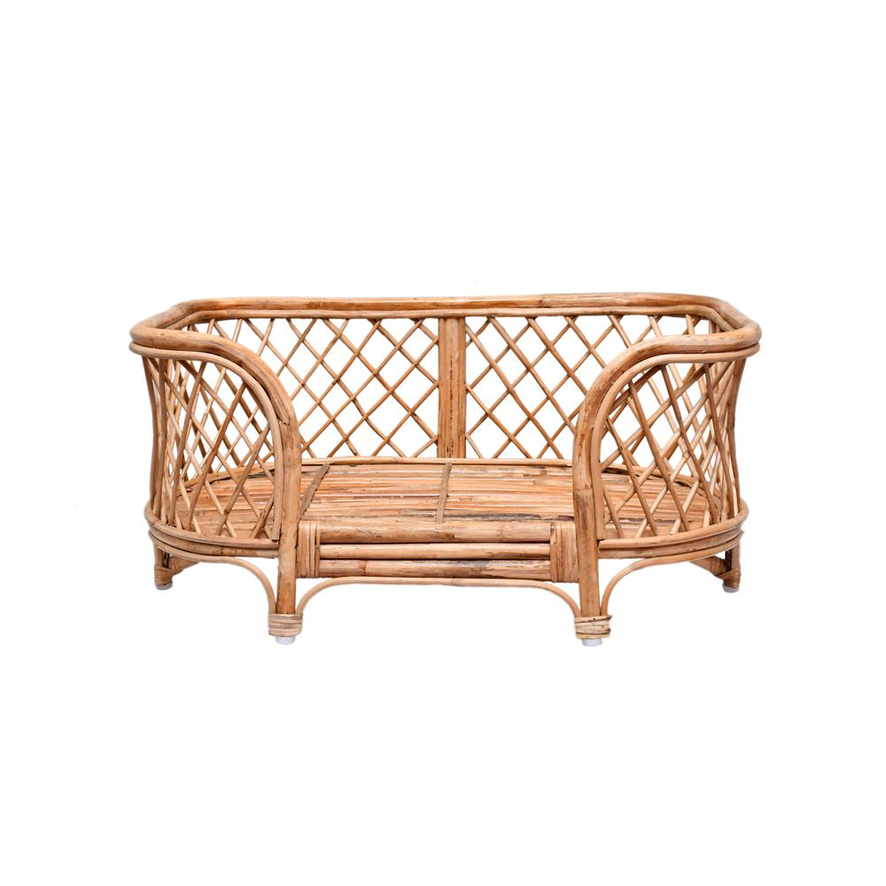 Rattan Pet Bed W/Cushion