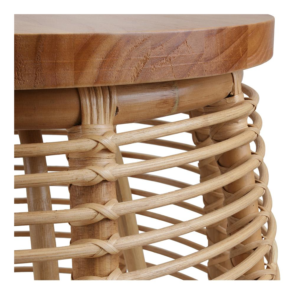 Iris Round Rattan End Table