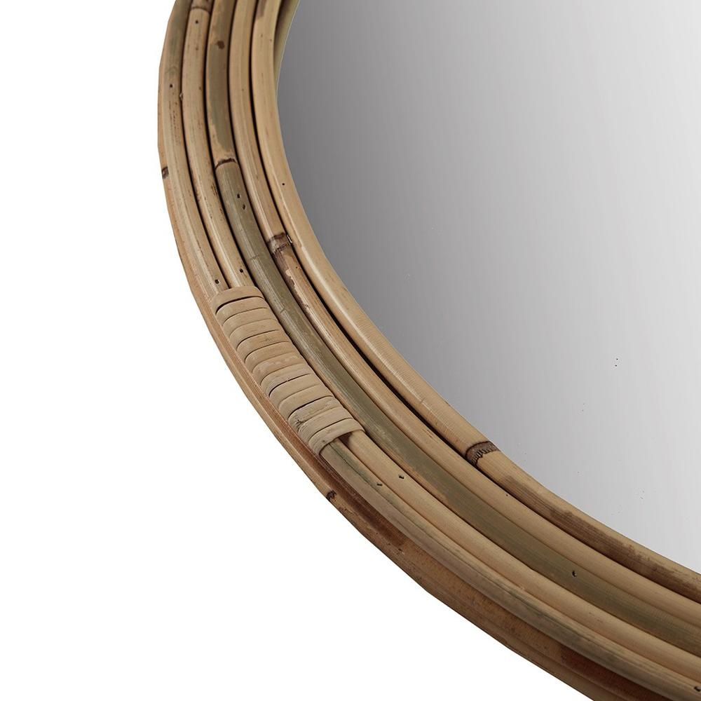 Martha Stewart Natural Rattan Round Wall Mirror