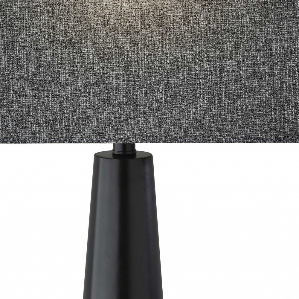 "Urban Edge Black Metal Table Lamp"