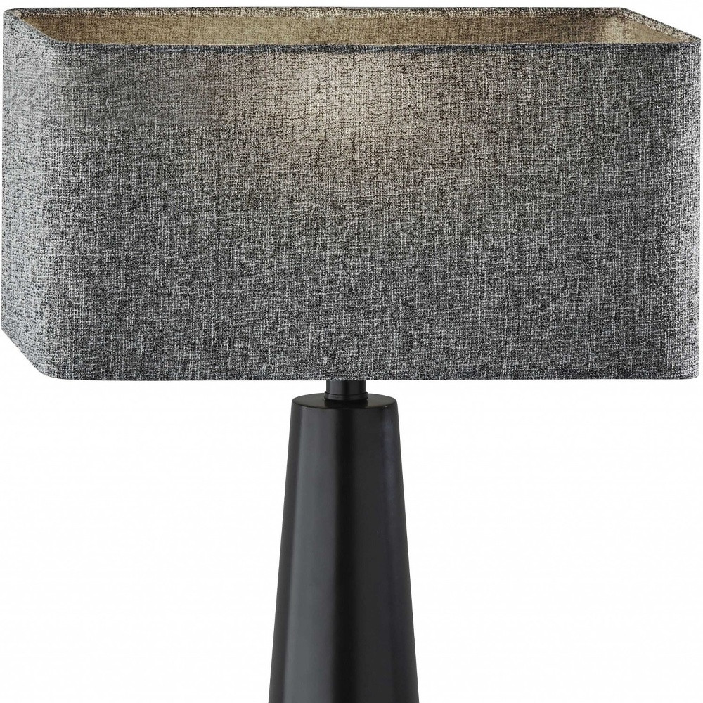 "Urban Edge Black Metal Table Lamp"