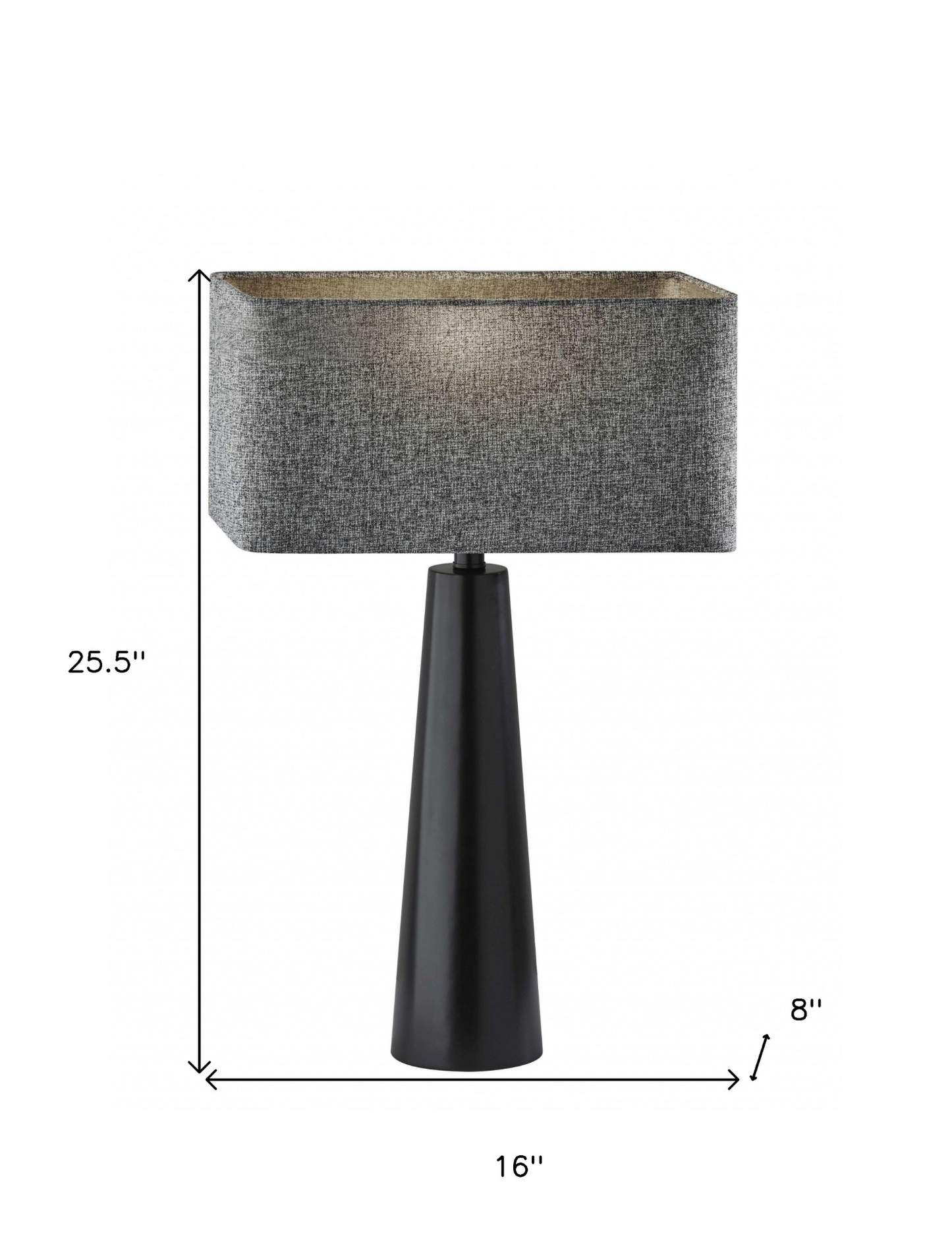 "Urban Edge Black Metal Table Lamp"