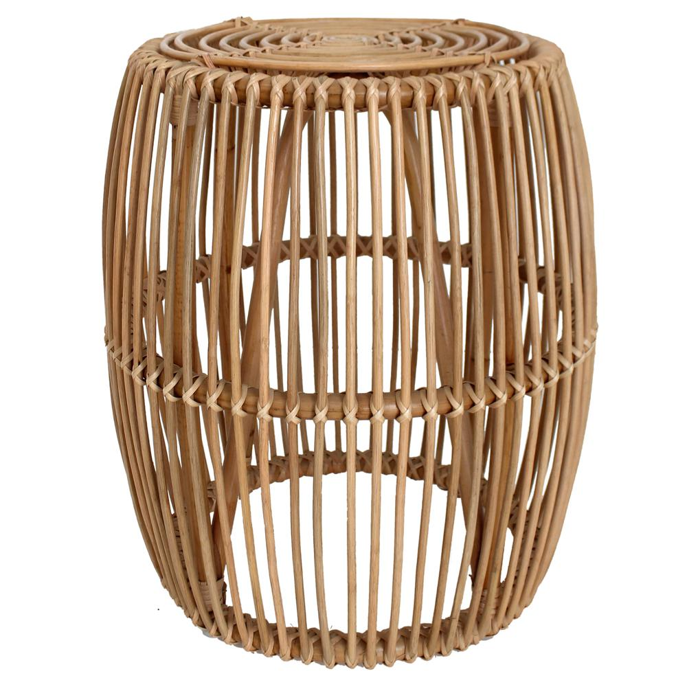 Keegan Round Rattan End Table