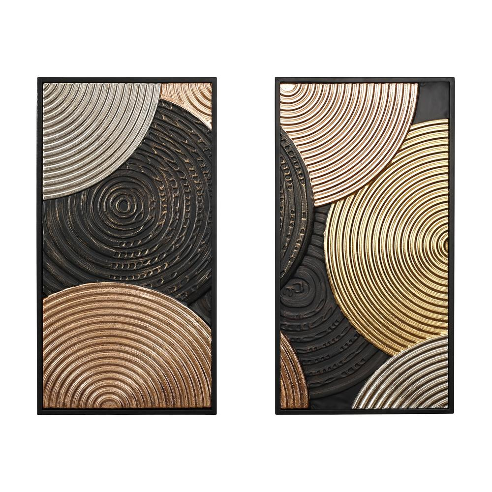 Earth Tone Circles Abstract Rectangula