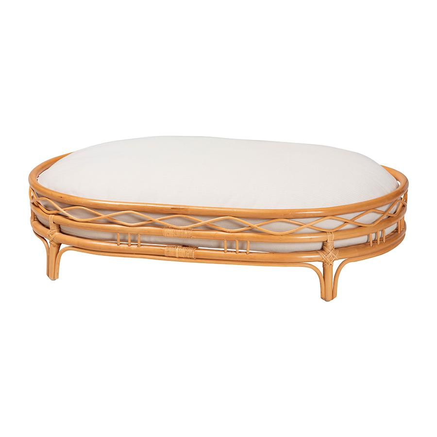 Jovia Bohemian Honey Rattan Pet Bed