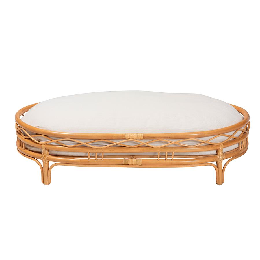 Jovia Bohemian Honey Rattan Pet Bed