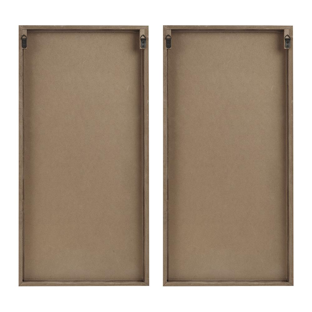 Two-tone 2-piece Wood Panel Wall Decor Set