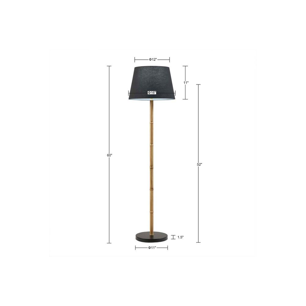 Metal Bamboo Floor Lamp 60"H