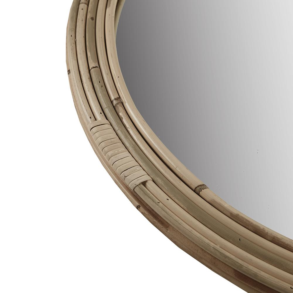 Martha Stewart Natural Rattan Round Wall Mirror