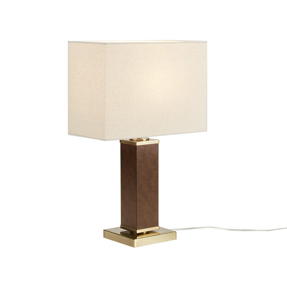 Faux Leather Table Lamp