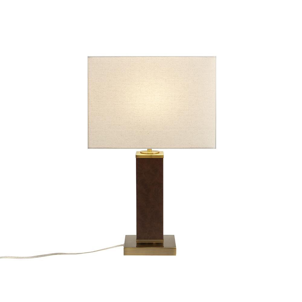 Faux Leather Table Lamp