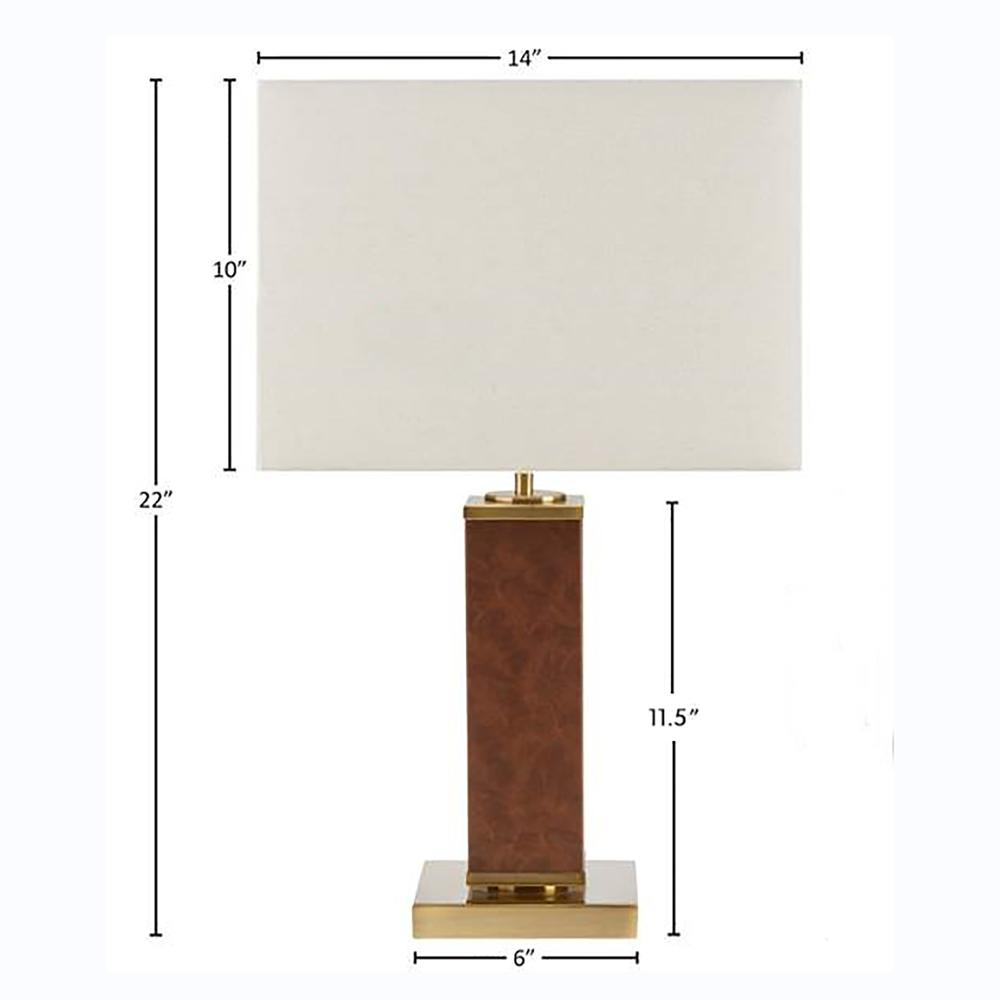 Faux Leather Table Lamp