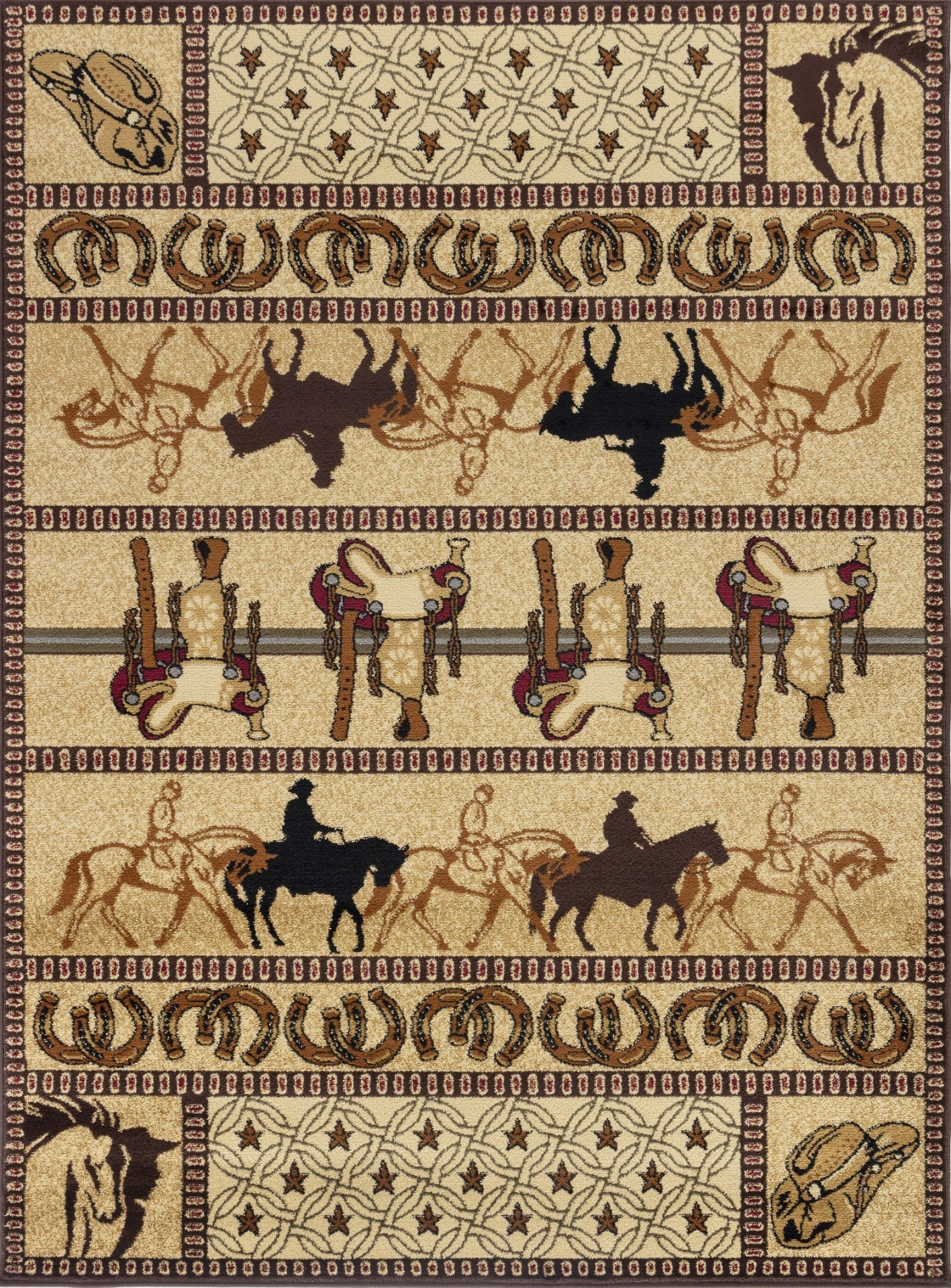 Tribes GC_YLS4009 Beige 7 ft. 10 in. x 10 ft. 3 in. Southwest Area Rug