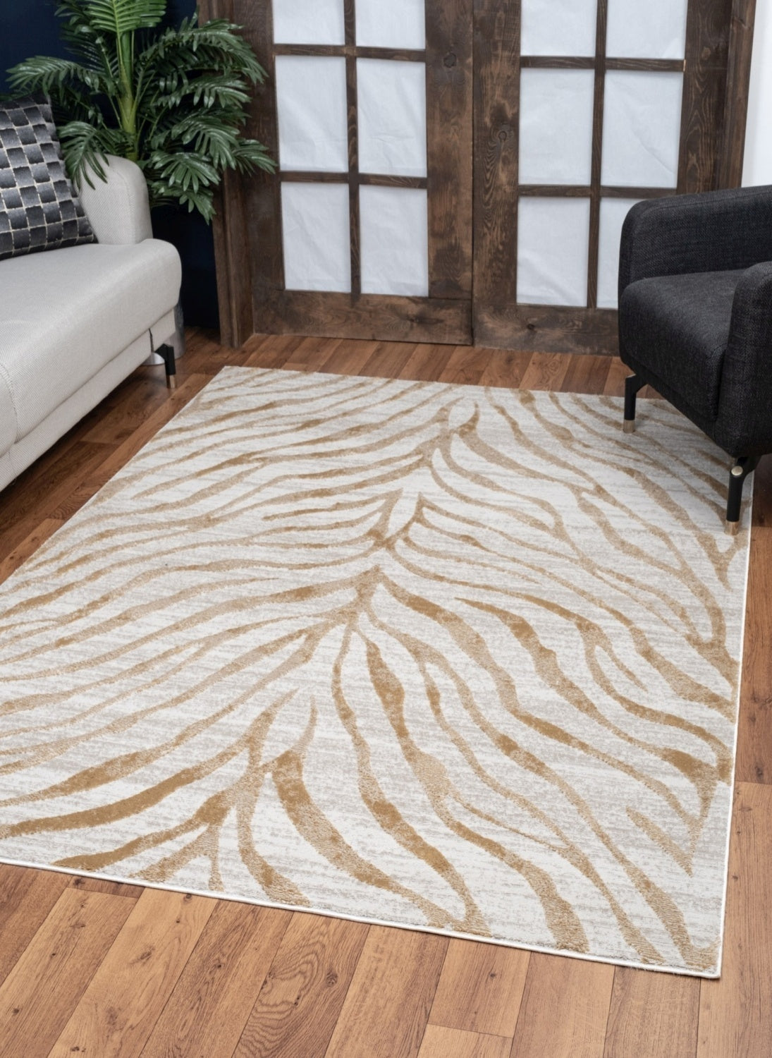 Elegance GC_CNC6007 Gold 5 ft. 3 in. x 7 ft. 3 in. Area Rug