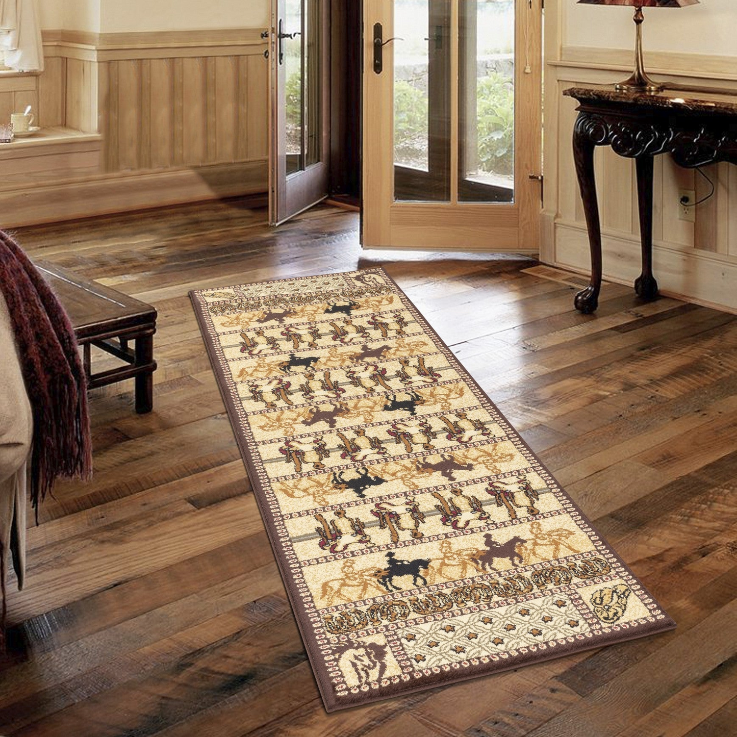 Tribes GC_YLS4009 Beige 5 ft. 3 in. x 7 ft. 3 in. Southwest Area Rug