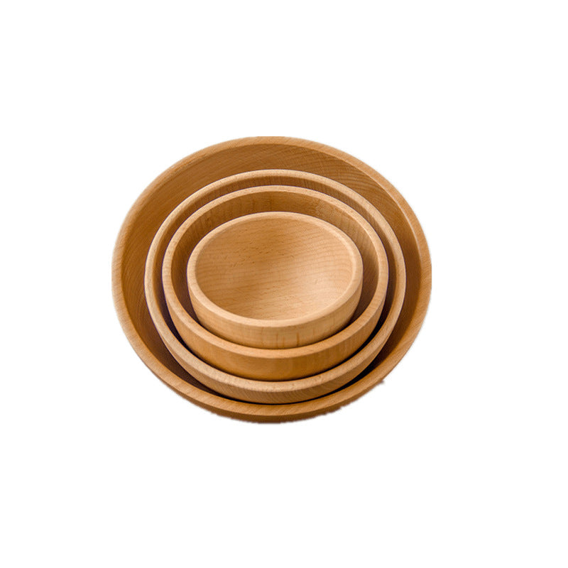 Stylish Salad Fruit Serving Wooden Soup Bowl Tableware