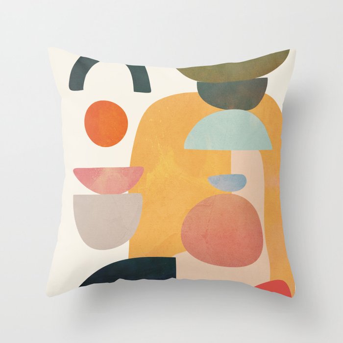 Modern Simple Abstract Pillowcase Simple Geometric Peach Skin Pillow