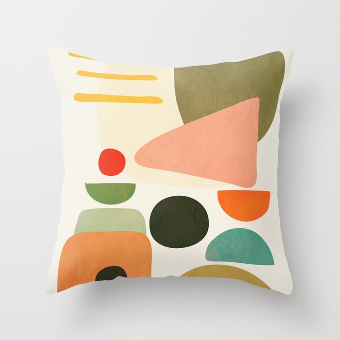 Modern Simple Abstract Pillowcase Simple Geometric Peach Skin Pillow