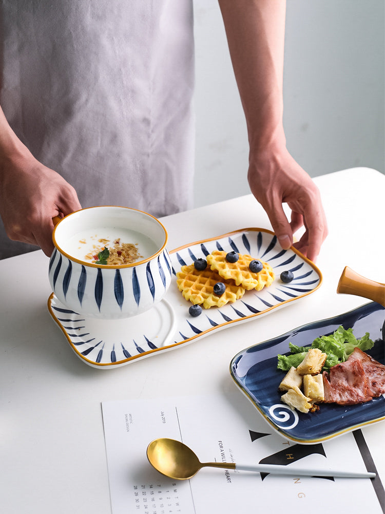 Japanese breakfast tableware bowl set