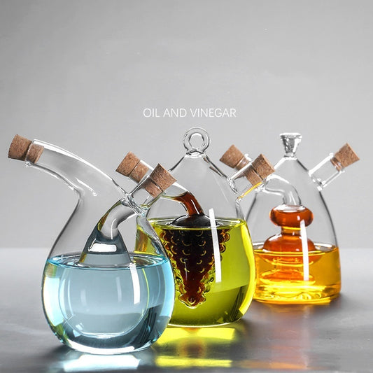 Kitchen Household Creative Double-layer Glass Oiler