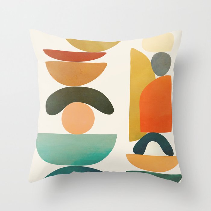 Modern Simple Abstract Pillowcase Simple Geometric Peach Skin Pillow