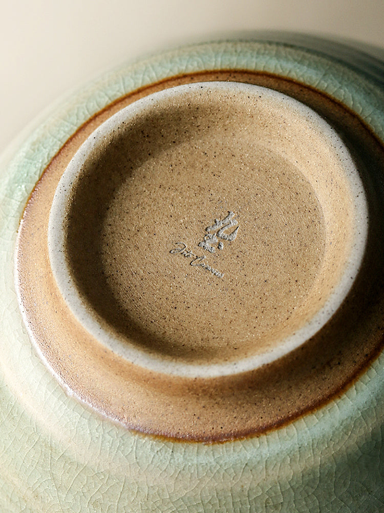 Handmade Stoneware Rice Bowl Home Retro Tableware