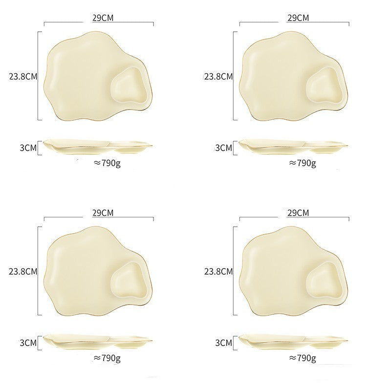 Household Ceramic Dumpling Plate