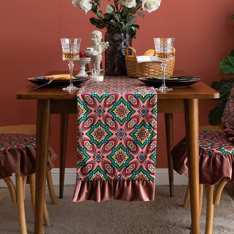 Ethnic Style Table Runner Jacquard Decoration