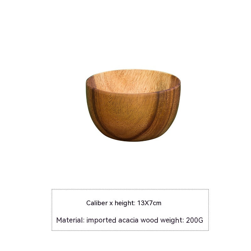 Household Round Solid Wood Plate