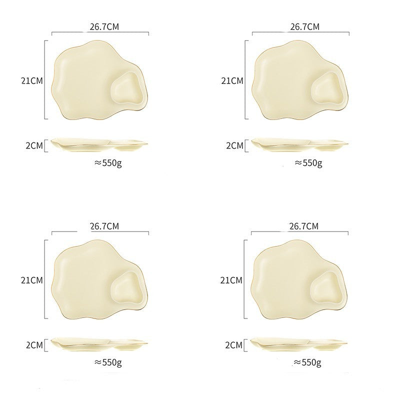 Household Ceramic Dumpling Plate