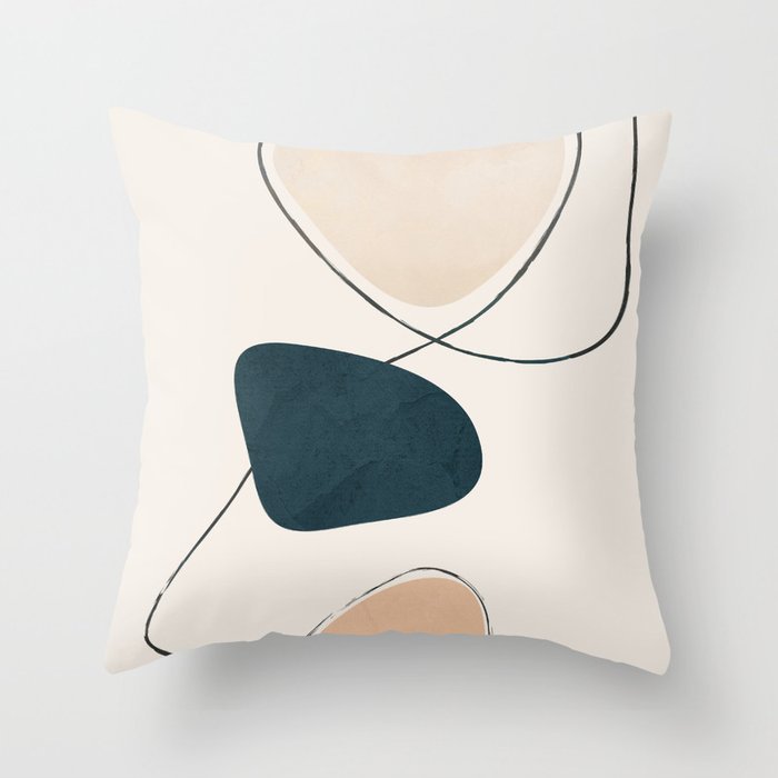 Modern Simple Abstract Pillowcase Simple Geometric Peach Skin Pillow