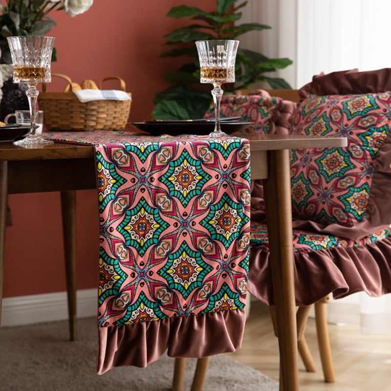 Ethnic Style Table Runner Jacquard Decoration