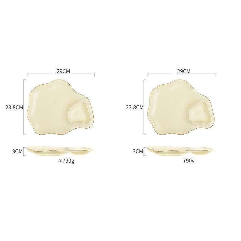 Household Ceramic Dumpling Plate