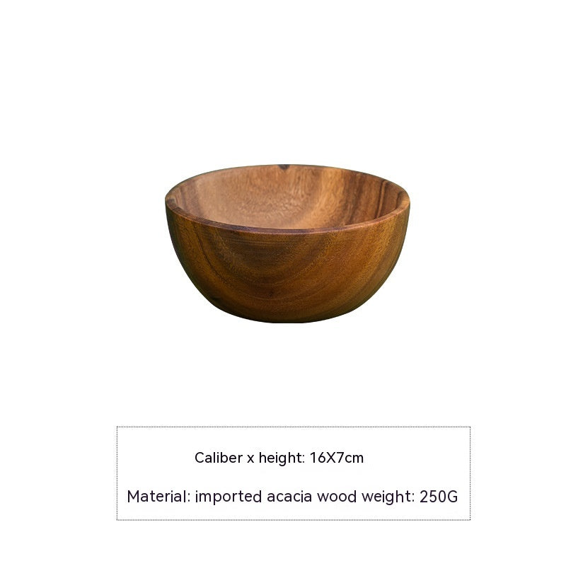 Household Round Solid Wood Plate